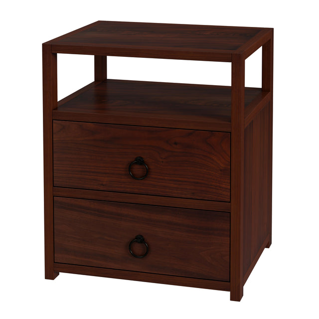 Lark 21 in. W Wood 2 Drawer Nightstand with Open Storage Shelf by Butler Specialty Company