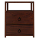 Lark 21 in. W Wood 2 Drawer Nightstand with Open Storage Shelf by Butler Specialty Company