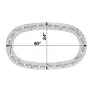 Trubadur 40"W x 24"H Oval Bone Inlay Horizonal or Vertical Decorative Wall Mirror by Butler Specialty Company