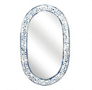 Trubadur 40"W x 23.25"H Oval Bone Inlay Horizonal or Vertical Decorative Wall Mirror by Butler Specialty Company
