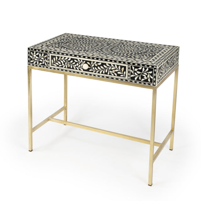 Perilla  36 in. W Rectangular Bone Inlay 1 Drawer Traditional Writing Desk by Butler Specialty Company