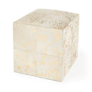 Victorian Hair on Hide with Spots Cube Ottoman by Butler Specialty Company
