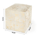 Victorian Hair on Hide with Spots Cube Ottoman by Butler Specialty Company