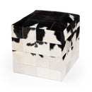 Victorian Hair on Hide Cube Ottoman by Butler Specialty Company