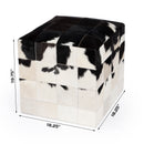 Victorian Hair on Hide Cube Ottoman by Butler Specialty Company
