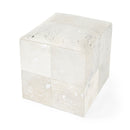 Victorian Hair on Hide with Silver Spots Cube Ottoman by Butler Specialty Company