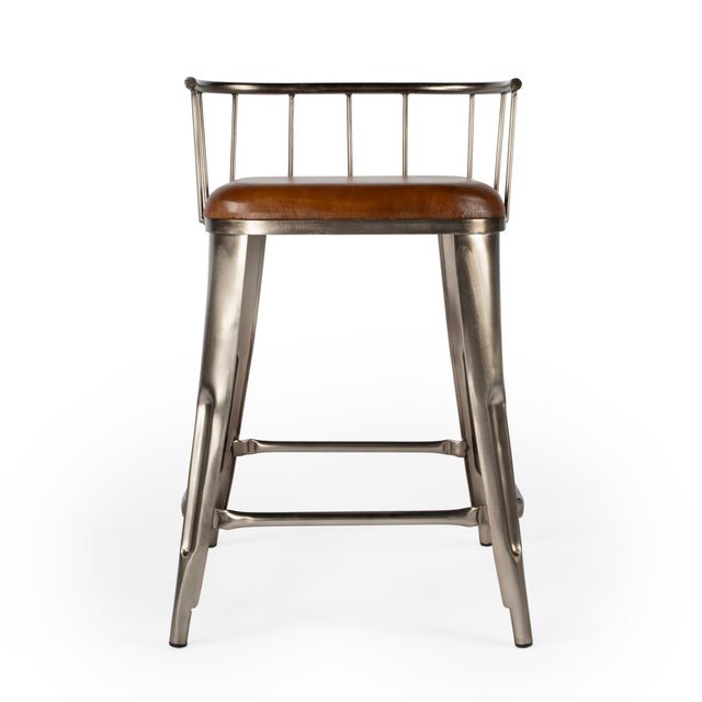 Coriander Iron and Leather 25" Counter Stool by Butler Specialty Company