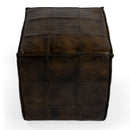 Leon 18 in. W Square Leather Cube Ottoman by Butler Specialty Company