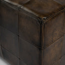 Leon 18 in. W Square Leather Cube Ottoman by Butler Specialty Company