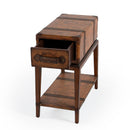 Vasco 24 in. W Rectangular Old World Map 1 Drawer Side Table with Lower Open Shelf by Butler Specialty Company