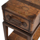 Vasco 24 in. W Rectangular Old World Map 1 Drawer Side Table with Lower Open Shelf by Butler Specialty Company
