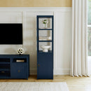 Lark 18"W x 70"H 3 Tier 1 Door Narrow Etagere Bookcase by Butler Specialty Company
