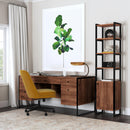 Drake 64 in. W Rectangular Iron and Wood 6 Drawer Executive Desk by Butler Specialty Company
