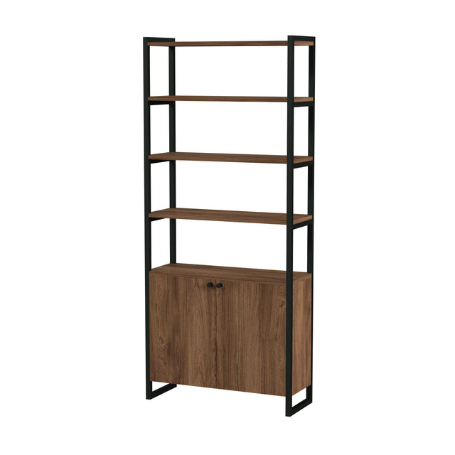 Drake 73" Two Door Walnut Bookcase Etagere by Butler Specialty Company