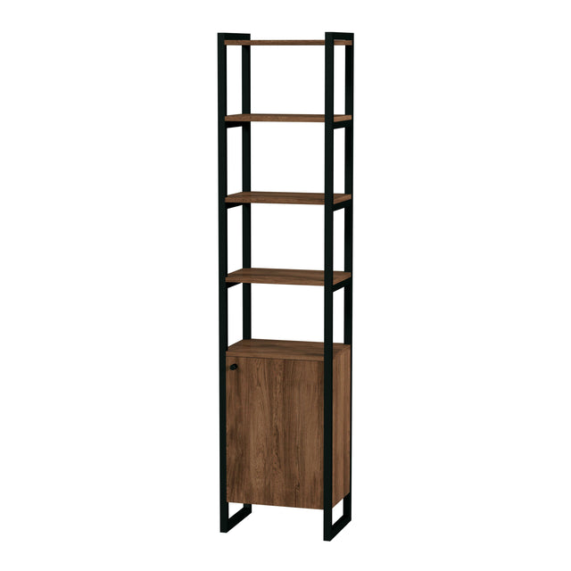 Drake 73" Narrow Walnut Bookcase with Storage by Butler Specialty Company