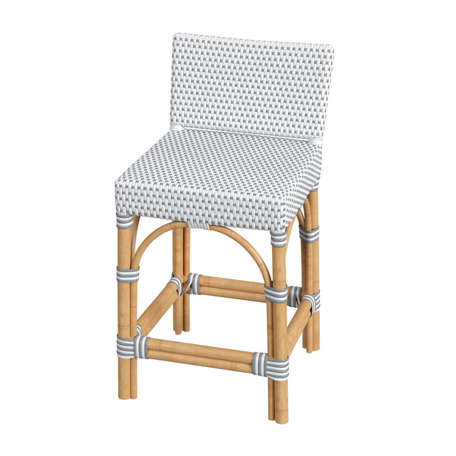 Serienna 24.5 in. Seat Height Rectangular  Rattan Low Back Counter Stool by Butler Specialty Company