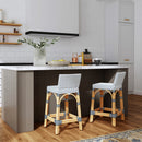 Serienna 24.5 in. Seat Height Rectangular  Rattan Low Back Counter Stool by Butler Specialty Company