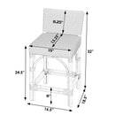 Serienna 24.5 in. Seat Height Rectangular  Rattan Low Back Counter Stool by Butler Specialty Company
