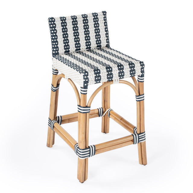 Serienna 24.5 in. Seat Height Rectangular  Rattan Low Back Counter Stool by Butler Specialty Company