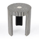 Rimma 18 in. W Round Bone Inlay 3 Leg Modern Side Table by Butler Specialty Company
