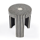 Rimma 18 in. W Round Bone Inlay 3 Leg Modern Side Table by Butler Specialty Company