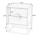 Lennasa 17.75 in. W Rectangular Wood 2 Drawer Nightstand by Butler Specialty Company