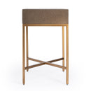 Sullia 20 in. W Rectangular Leather and Steel 1 Drawer End Table by Butler Specialty Company