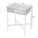 Sullia 20 in. W Rectangular Leather and Steel 1 Drawer End Table by Butler Specialty Company