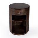 Carnolitta 17.75 in. W Oval Wood and Metal 1 Drawer End Table with 2 Open Shelves by Butler Specialty Company