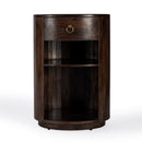 Carnolitta 17.75 in. W Oval Wood and Metal 1 Drawer End Table with 2 Open Shelves by Butler Specialty Company