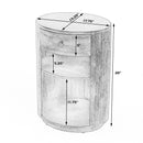 Carnolitta 17.75 in. W Oval Wood and Metal 1 Drawer End Table with 2 Open Shelves by Butler Specialty Company