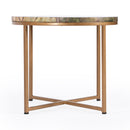 Giovanniya 19.75 in. W Round Marble and Metal Modern Side Table by Butler Specialty Company