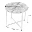 Giovanniya 19.75 in. W Round Marble and Metal Modern Side Table by Butler Specialty Company