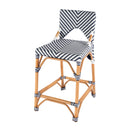 Creanly 25.25 in. Seat Height Rattan Counter Stool with Back and Footrest by Butler Specialty Company