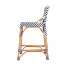 Creanly 25.25 in. Seat Height Rattan Counter Stool with Back and Footrest by Butler Specialty Company