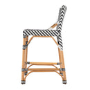 Creanly 25.25 in. Seat Height Rectangular Rattan Counter Stool with Back by Butler Specialty Company