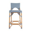 Creanly 25.25 in. Seat Height Rectangular Rattan Counter Stool with Back by Butler Specialty Company