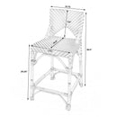 Creanly 25.25 in. Seat Height Rectangular Rattan Counter Stool with Back by Butler Specialty Company