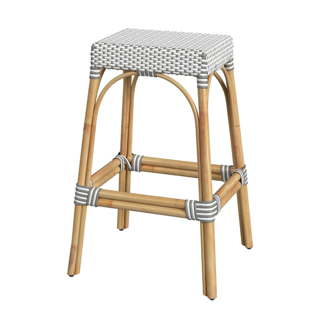 Robias 30 in. Seat Height Rectangular Rattan Backless Bar Stool by Butler Specialty Company