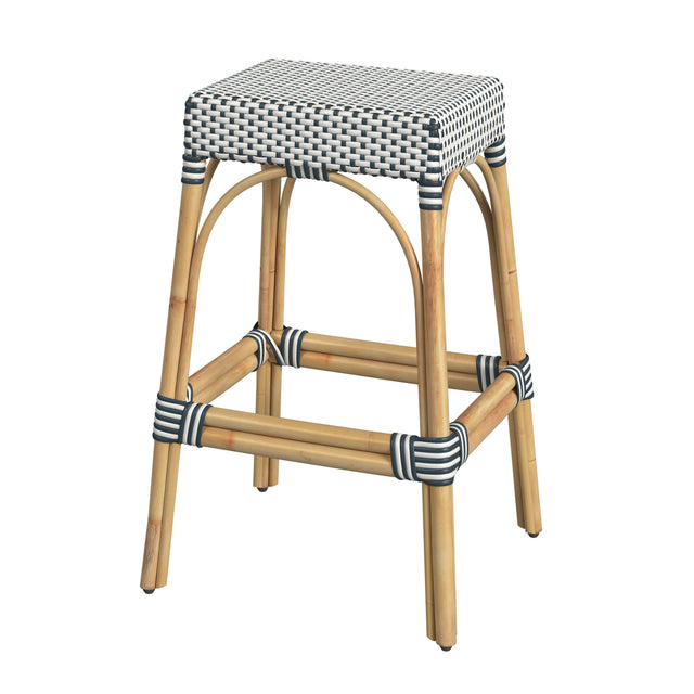 Robias 30 in. Seat Height Rectangular Rattan Backless Bar Stool by Butler Specialty Company