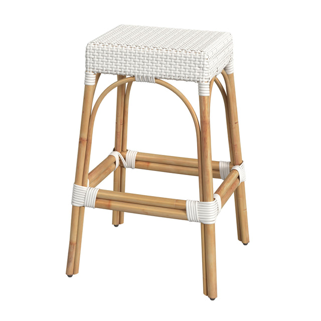 Robias 30 in. Seat Height Rectangular Rattan Backless Bar Stool by Butler Specialty Company