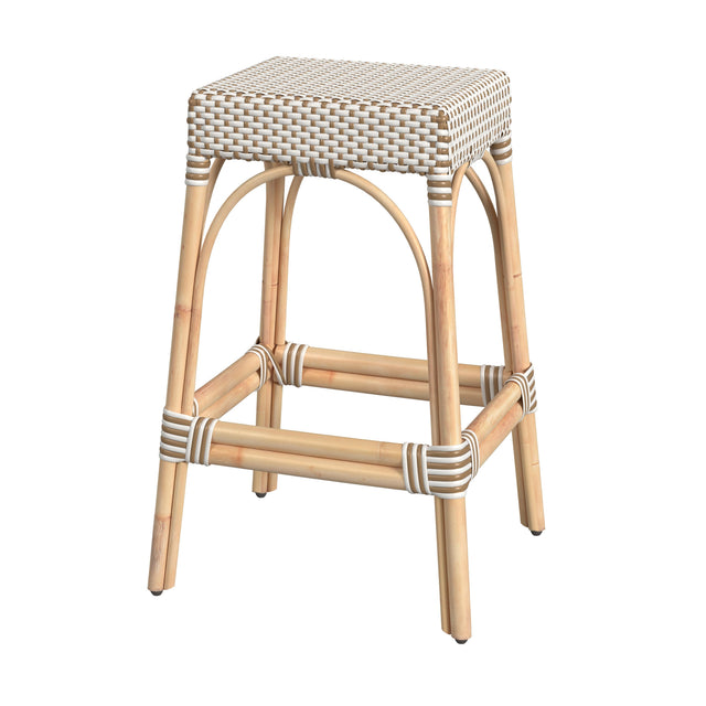Robias 30 in. Seat Height Rectangular Rattan Backless Bar Stool by Butler Specialty Company