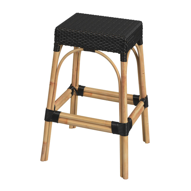 Robias 30 in. Seat Height Rectangular Rattan Backless Bar Stool by Butler Specialty Company