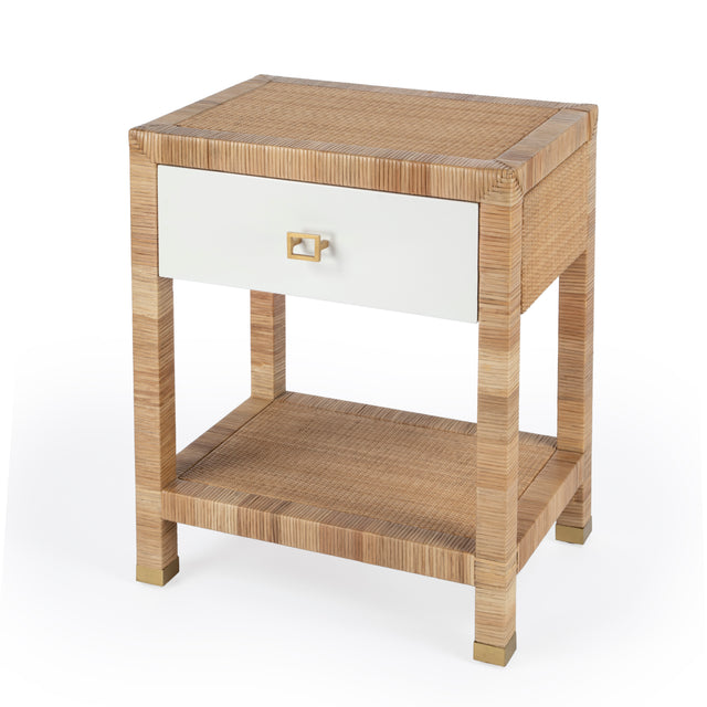 Corfu 24 in. W Rectangular Rattan 1 Drawer Nightstand with Lower Open Shelf by Butler Specialty Company
