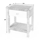 Corfu 24 in. W Rectangular Rattan 1 Drawer Nightstand with Lower Open Shelf by Butler Specialty Company