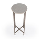 Nigella 8.5 in. W Round Marble and Metal Narrow Side Table by Butler Specialty Company