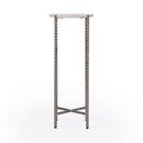 Nigella 8.5 in. W Round Marble and Metal Narrow Side Table by Butler Specialty Company