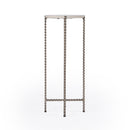 Nigella 8.5 in. W Round Marble and Metal Narrow Side Table by Butler Specialty Company