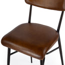 Odessa 26.5 in. Seat Height Square Leather Counter Stool with Back and Footrest by Butler Specialty Company
