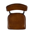 Odessa 26.5 in. Seat Height Square Leather Counter Stool with Back and Footrest by Butler Specialty Company